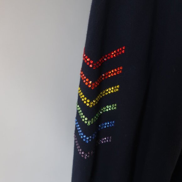 NWT Lauren Moshi Navy Multi (Item- 304) 2 Pc Graphic Zip Hoodie Jogger Set S - Picture 9 of 16